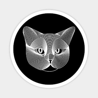 Cat looking at you Illustration Magnet